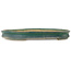 Oval green bonsai pot by Shuhou - 398 x 315 x 40 mm