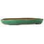 Oval green bonsai pot by Yamafusa - 550 x 395 x 63 mm