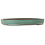 Oval turquoise bonsai pot by Kakuzan - 562 x 405 x 65 mm