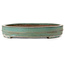 Oval turquoise bonsai pot by Kakuzan - 562 x 405 x 65 mm