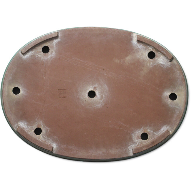 Maceta ovalada turquesa para bonsái de Kakuzan - 562 x 405 x 65 mm