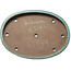 Pot à bonsaï ovale turquoise de Kakuzan - 562 x 405 x 65 mm