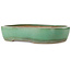 Pot ovale vert pour bonsaï de Yamafusa - 410 x 317 x 82 mm