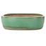 Pot ovale vert pour bonsaï de Yamafusa - 410 x 317 x 82 mm