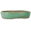 Oval green bonsai pot by Yamafusa - 410 x 317 x 82 mm