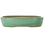 Maceta ovalada verde para bonsái de Yamafusa - 410 x 317 x 82 mm