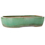 Pot ovale vert pour bonsaï de Yamafusa - 410 x 317 x 82 mm