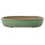 Maceta ovalada verde para bonsái de Yamafusa - 465 x 330 x 58 mm