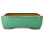 Rectangular green bonsai pot by Yamafusa - 415 x 305 x 90 mm