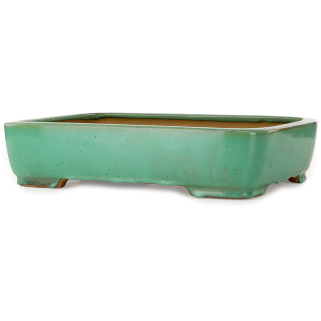 Rechthoekige groene bonsaipot van Yamafusa - 415 x 305 x 90 mm