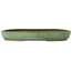 Oval green bonsai pot by Shuhou - 480 x 345 x 70 mm