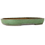 Pot ovale vert pour bonsaï de Shuhou - 480 x 345 x 70 mm