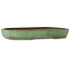 Oval green bonsai pot by Shuhou - 480 x 345 x 70 mm