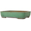 Pot à bonsaï rectangulaire vert de Yamafusa - 415 x 305 x 90 mm