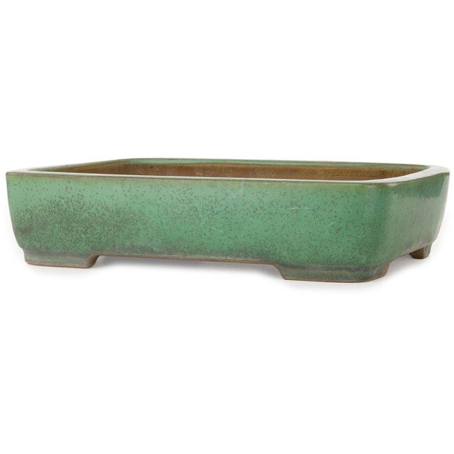 Vaso bonsai rettangolare verde di Yamafusa - 415 x 305 x 90 mm