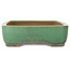 Rectangular green bonsai pot by Yamafusa - 415 x 305 x 90 mm