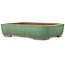 Pot à bonsaï rectangulaire vert de Yamafusa - 415 x 305 x 90 mm