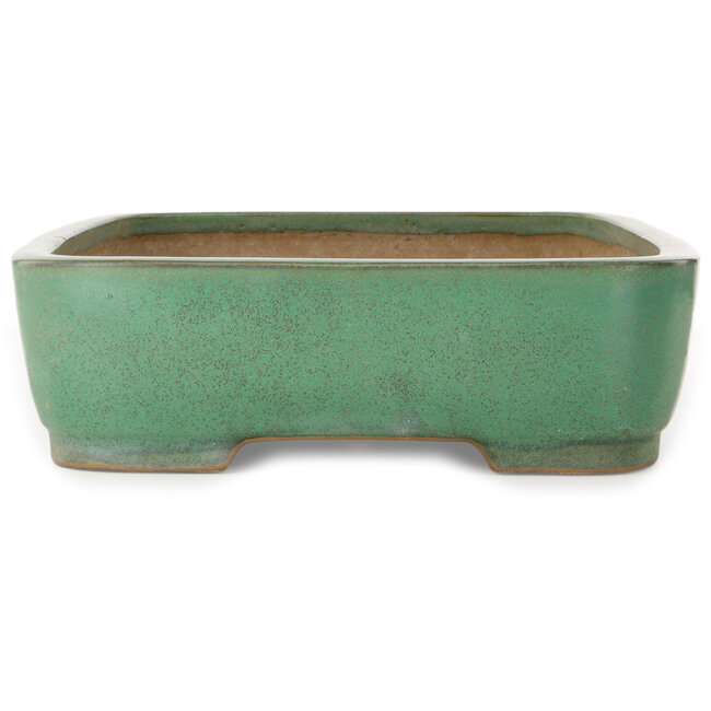 Vaso bonsai rettangolare verde di Yamafusa - 472 x 345 x 100 mm