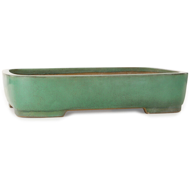 Rechthoekige groene bonsaipot van Yamafusa - 472 x 345 x 100 mm