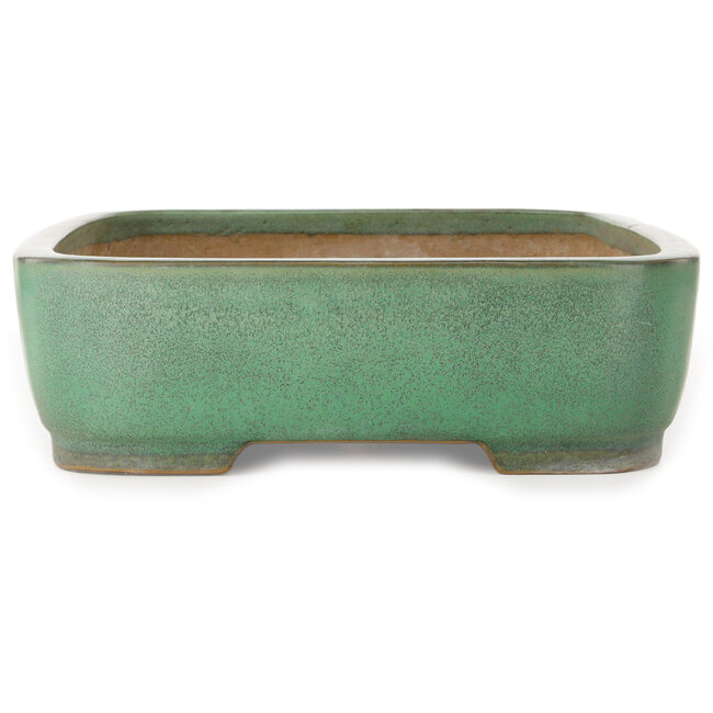 Maceta rectangular verde para bonsái de Yamafusa - 472 x 345 x 100 mm