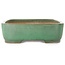 Rectangular green bonsai pot by Yamafusa - 472 x 345 x 100 mm