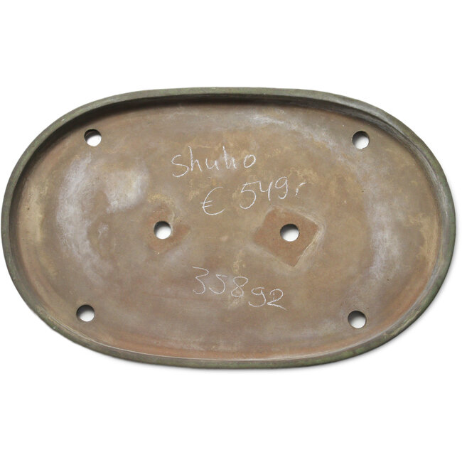 Ovale groene bonsaipot van Shuhou - 557 x 350 x 45 mm