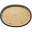 Ovale blauwe bonsaipot van Seizan (Reihou, Kataoka Katsushi, meester Seizan oven) - 595 x 430 x 70 mm