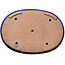 Ovale blauwe bonsaipot - 605 x 420 x 65 mm