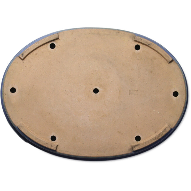 Ovale blauwe bonsaipot van Seizan (Reihou, Kataoka Katsushi, meester Seizan oven) - 635 x 460 x 73 mm