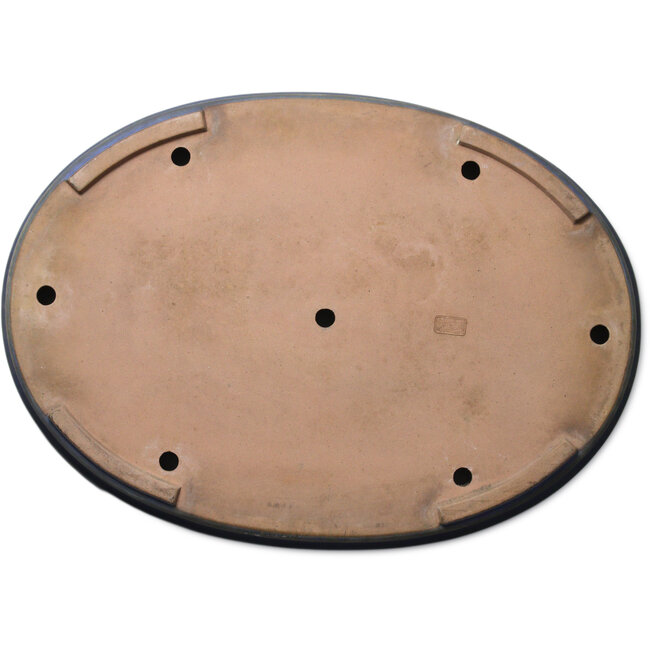 Ovaler blauer Bonsaitopf von Seizan (Reihou, Kataoka Katsushi, Meister Seizan-Ofen) – 630 x 455 x 75 mm