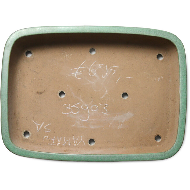 Rechthoekige groene bonsaipot van Yamafusa - 472 x 345 x 100 mm