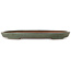 Oval teal bonsai pot by Seizan (Reihou, Kataoka Katsushi, master Seizan kiln) - 400 x 270 x 35 mm