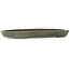 Oval teal bonsai pot by Seizan (Reihou, Kataoka Katsushi, master Seizan kiln) - 400 x 270 x 35 mm
