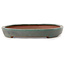 Vaso bonsai ovale verde acqua di Seizan (Reihou, Kataoka Katsushi, forno del maestro Seizan) - 400 x 270 x 35 mm