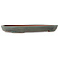 Oval teal bonsai pot by Seizan (Reihou, Kataoka Katsushi, master Seizan kiln) - 400 x 270 x 35 mm