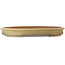 Ovaler beiger Bonsai-Topf von Seizan (Reihou, Kataoka Katsushi, Meister Seizan-Ofen) – 660 x 465 x 70 mm