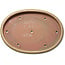 Pot à bonsaï ovale beige par Seizan (Reihou, Kataoka Katsushi, maître four Seizan) - 660 x 465 x 70 mm