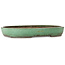 Maceta ovalada verde para bonsái de Shuhou - 478 x 345 x 65 mm