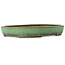 Oval green bonsai pot by Shuhou - 478 x 345 x 65 mm