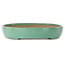 Pot ovale vert pour bonsaï de Yamafusa - 463 x 320 x 58 mm