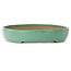 Pot ovale vert pour bonsaï de Yamafusa - 463 x 320 x 58 mm