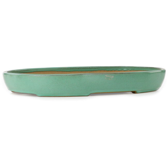 Vaso bonsai ovale verde di Yamafusa - 463 x 320 x 58 mm