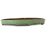Oval green bonsai pot by Shuhou - 465 x 322 x 45 mm