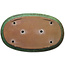 Maceta ovalada verde para bonsái de Shuhou - 575 x 355 x 50 mm