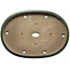 Maceta ovalada para bonsái verde de Terahata Satomi Mazan - 485 x 335 x 43 mm