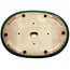 Ovale groene bonsaipot van Terahata Satomi Mazan - 485 x 335 x 43 mm