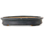 Ovale donkerblauwe bonsaipot van Seizan (Reihou, Kataoka Katsushi, meester Seizan oven) - 513 x 360 x 60 mm