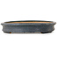 Ovale donkerblauwe bonsaipot van Seizan (Reihou, Kataoka Katsushi, meester Seizan oven) - 513 x 360 x 60 mm