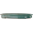 Oval teal bonsai pot by Seizan (Reihou, Kataoka Katsushi, master Seizan kiln) - 510 x 365 x 55 mm