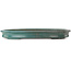 Oval teal bonsai pot by Seizan (Reihou, Kataoka Katsushi, master Seizan kiln) - 510 x 365 x 55 mm